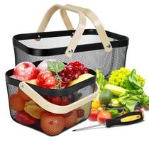 Conjunto Dualshine 2 unidades 40x24x17 cm preto Cesta de malha metálica Conjunto Dualshine 2 unidades 40x24x17 cm preto Cesta de malha metálica