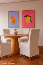 Conjunto Duas Cadeiras de Jantar Veste em Linho Cinza com Pés em Carvalho - OOCA Móveis