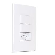 Conjunto Duplo 1 Interruptor Paralelo + Tomada 10A Sleek Margirius