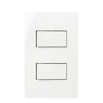Conjunto duplo 1 Interruptor Simples + 1 Interruptor Paralelo Infiniti Branco Margirius