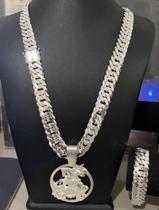 Conjunto Duplo Grumet - 70cm 17mm com Pingente Prata 925 Conjunto Duplo Grumet - 70cm 17mm com Pingente Prata 925