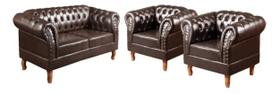 Conjunto Duque 2 Poltronas e 1 Namoradeira Chest 2 Lugares Courano Conjunto Duque 2 Poltronas e 1 Namoradeira Chest 2 Lugares Courano
