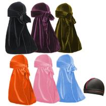 Conjunto Durags ForceWave Velvet para homens e mulheres (6 cores)