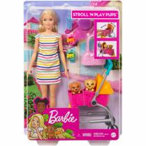 Conjunto e Boneca - Barbie Sisters e Pets - Loira - Carrinho de Cachorrinhos - Mattel Conjunto e Boneca - Barbie Sisters e Pets - Loira - Carrinho de Cachorrinhos - Mattel