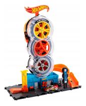 Conjunto E Pista Hot Wheels City Super Loja De Pneus