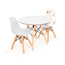 Conjunto Eames Infantil Branco com 2 Cadeiras Eiffel Branca