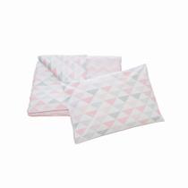 Conjunto Edredom + capa Solteiro Candy Rosa