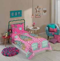 Conjunto Edredom e Lençol 2 Peças Infantil Barbie Menina Rosa