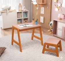 Conjunto Educativo Mesa Rose Banqueta Encanto Atividades Brincadeira Montessoriano Conjunto Educativo Mesa Rose Banqueta Encanto Atividades Brincadeira Montessoriano