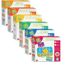 Conjunto Educativo Pedagógico 6 Quebra Cabeças Jogo Infantil Conjunto Educativo Pedagógico 6 Quebra Cabeças Jogo Infantil