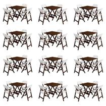 Conjunto Elegance 4 Lugares Tampo MDF 8 Ripas Branco Mega Madeira Conjunto Elegance 4 Lugares Tampo MDF 8 Ripas Branco Mega Madeira