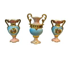 Conjunto Elegante de Vasos em Porcelana Conjunto Elegante de Vasos em Porcelana