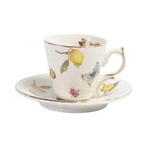 Conjunto Elegante De Xícaras De Café Em Cerâmica Com Pratos E Prato De Sobremesa Estilo Europeu Para