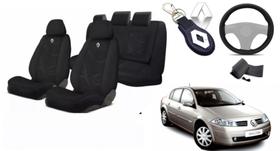 Conjunto Elegante Megane 1997-2012 + Volante + Chaveiro Tecido