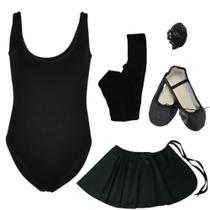 Conjunto Elegante para Ballet: Collant, Saia e Acessórios