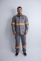 Conjunto Eletricista Nr10 Camisa Calça Faixa Refletiva Ca