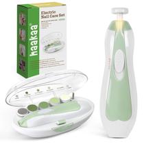 Conjunto elétrico de cuidados com as unhas para bebês com luz LED verde Conjunto elétrico de cuidados com as unhas para bebês com luz LED verde