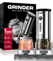 Conjunto elétrico de moedor de sal e pimenta AOSKI Recarregável