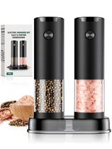 Conjunto elétrico de moedor de sal e pimenta de ioion com LED (pacote com 2)