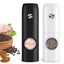 Conjunto elétrico de moedor de sal e pimenta FRTONYI 70mL (pacote com 2) Conjunto elétrico de moedor de sal e pimenta FRTONYI 70mL (pacote com 2)