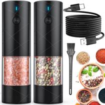 Conjunto elétrico de moedor de sal e pimenta Lidaop com luz LED