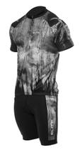 Conjunto Elite Bermuda Short Camisa Preto Branco Ciclismo