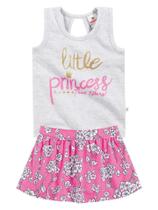 Conjunto em Cotton Regata e Short Saia Little Princess Brandili