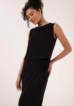 Conjunto Em Malha Blusa Sem Mangas e Saia Midi Lunender C0212 Conjunto Em Malha Blusa Sem Mangas e Saia Midi Lunender C0212