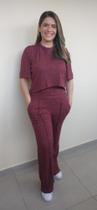 Conjunto em malha marsala Conjunto em malha marsala