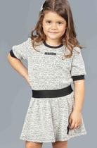 Conjunto em malha tweed saia evasê com cós de elástico Pakita Conjunto em malha tweed saia evasê com cós de elástico Pakita