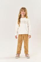 Conjunto em Pelo Girl - Marfim e Dourado