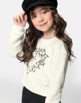 Conjunto em Pelúcia Menina Infantil Estiloso Meia Estação Borboletas - Carinhoso Kids
