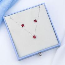 Conjunto em Prata 925 Colar 45cm e Brincos Conjunto em Prata 925 Colar 45cm e Brincos
