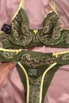 Conjunto em renda bicolor