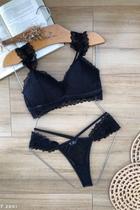 Conjunto em Renda com Bojo 230 + Calcinha Fio em Renda Conjunto em Renda com Bojo 230 + Calcinha Fio em Renda