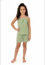 Conjunto em Ribana Canelada Menina com Regata e Short Guloseima