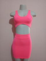 Conjunto em Suplex rosa
