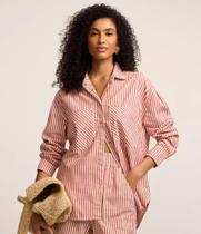 Conjunto em tricoline listrado