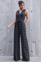 Conjunto Emily Alfaiataria Xadrez Preto - Dot