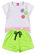 Conjunto Emoji Blusa e Shorts Conjunto Emoji Blusa e Shorts