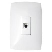 Conjunto Entrada Rj45 Cat5E Internet Blux Home Branco -