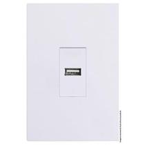 Conjunto Entrada Usb 2A Vertical 4X2 Branco Brg11396-4Br