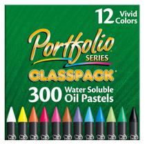 Conjunto Escolar de Pasteles de Óleo Crayola, 300 Unidades, 12 Cores, Solúveis em Água