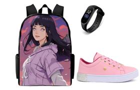 Conjunto Escolar Feminino Bolsa Escolar Mais Tenis Casual E Relogio Digital Conjunto Escolar Feminino Bolsa Escolar Mais Tenis Casual E Relogio Digital