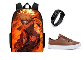 Conjunto Escolar Masculino Mochila Estampada Mais Tenis casual E Relogio Digital Conjunto Escolar Masculino Mochila Estampada Mais Tenis casual E Relogio Digital