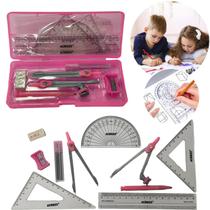 Conjunto Escolar Para Desenho Geométrico 10 Itens - Acrilex