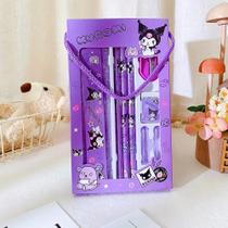 Conjunto Escolar Sanrio Hello Kitty, Cinnamoroll, My Melody e Kuromi - Lápis e Papelaria