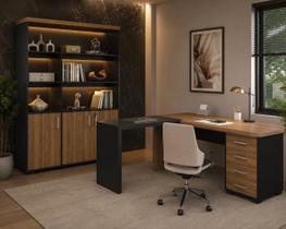 Conjunto Escritório ARTANY: Mesa c/ extensor e Estante
