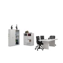 Conjunto Escritorio Completo 05 Peças CJ18 Branco Tecno Mobili Conjunto Escritorio Completo 05 Peças CJ18 Branco Tecno Mobili