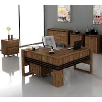 Conjunto Escritorio Completo 06 Peças Cj24 Nogal Nogal Conjunto Escritorio Completo 06 Peças Cj24 Nogal Nogal